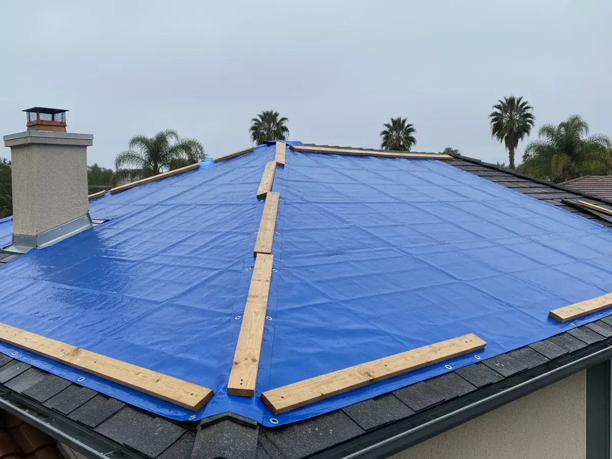 Emergency Service detail work on a La Jolla, CA home