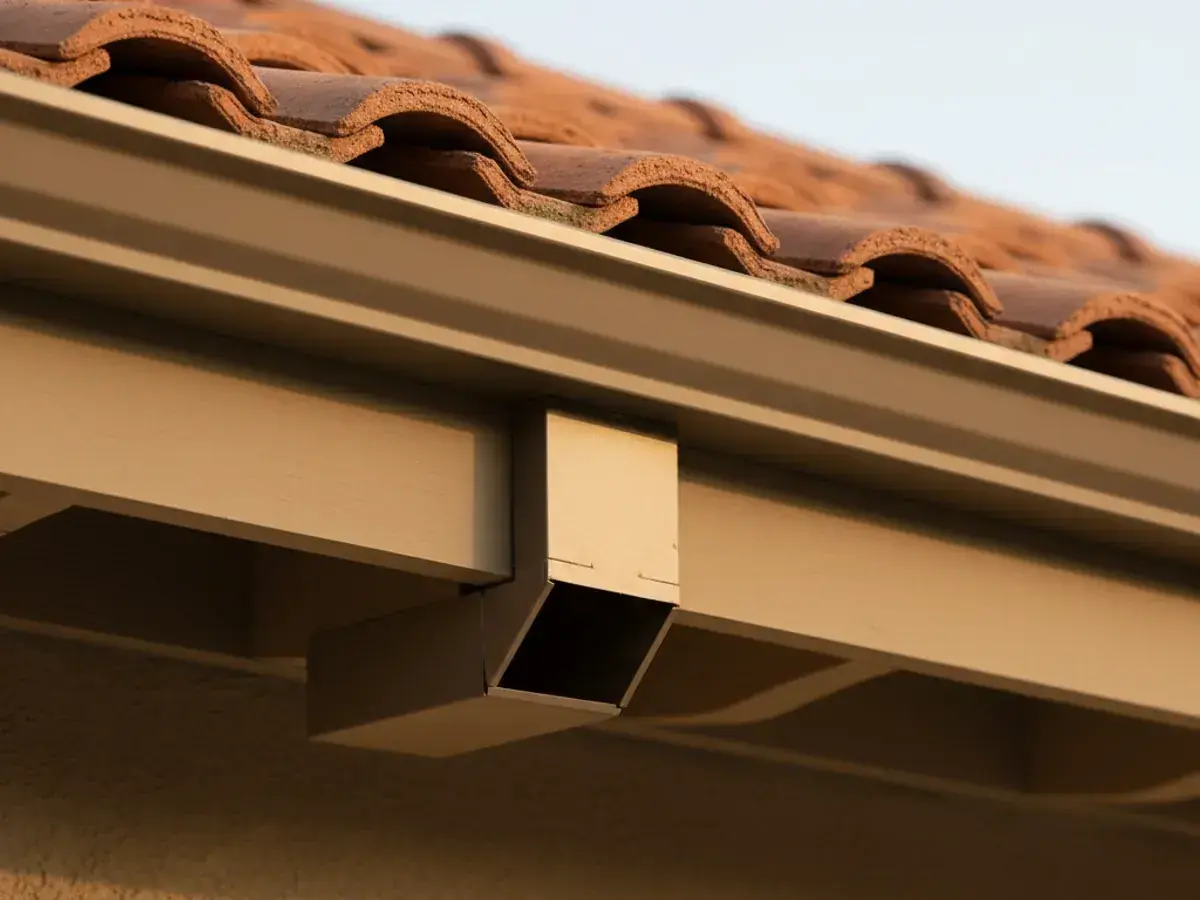 Gutters detail work on a Hidden Meadows, CA home